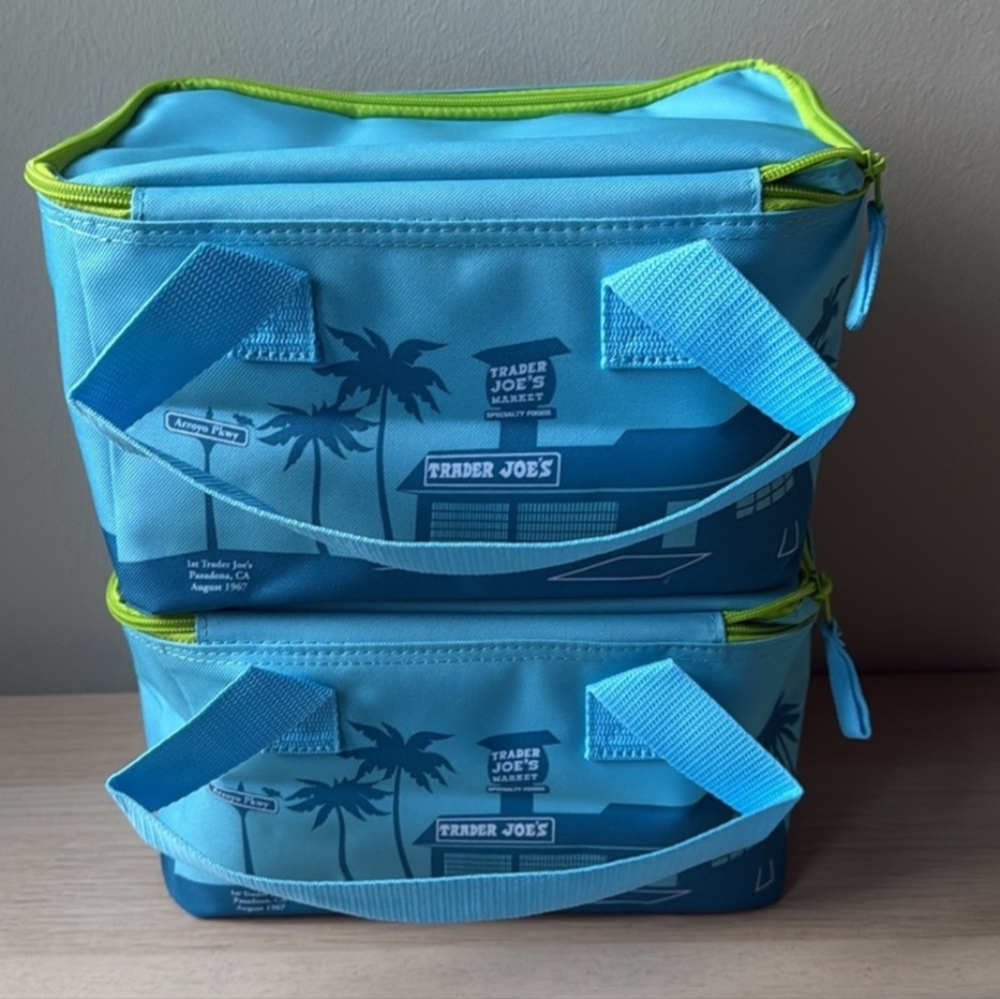 (2 pack) Trader Joe’s Mini Insulated Bags -Blue (limited edition)🎁Free Gift 🎁